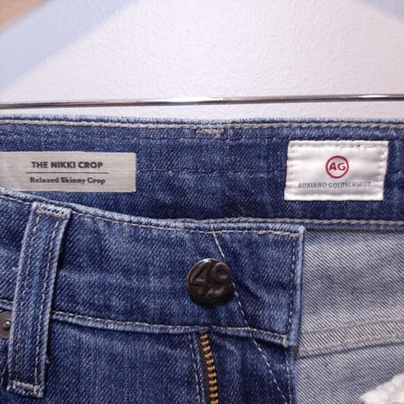 AG ADRIANO GOLDSCHMIED Nikki Crop Jeans Relaxed Skinny Fit Ankle Denim - Picture 9 of 14